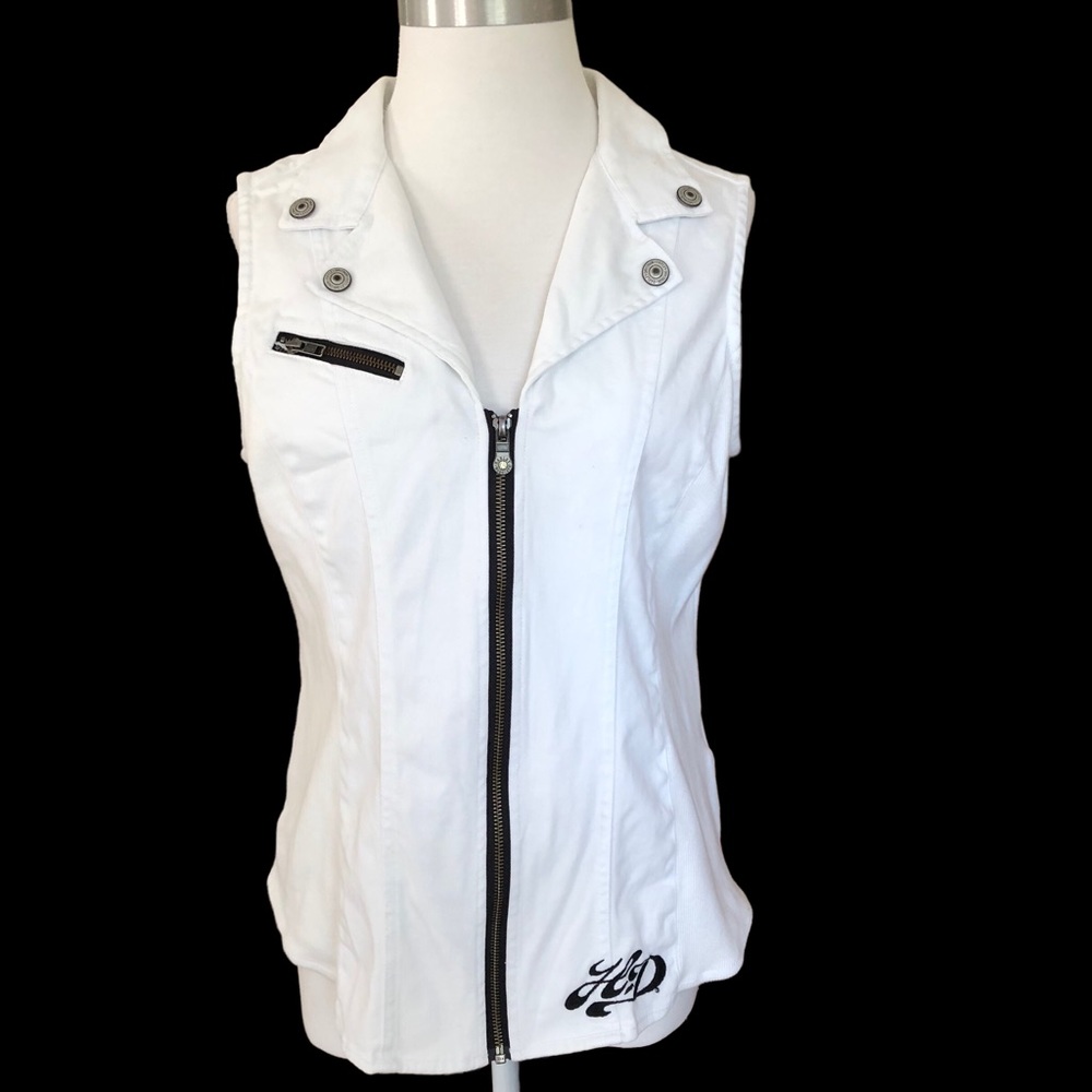 HARLEY-DAVIDSON ZIP FRONT SLEEVELESS WOMEN’S BIKER VEST SIZE XL